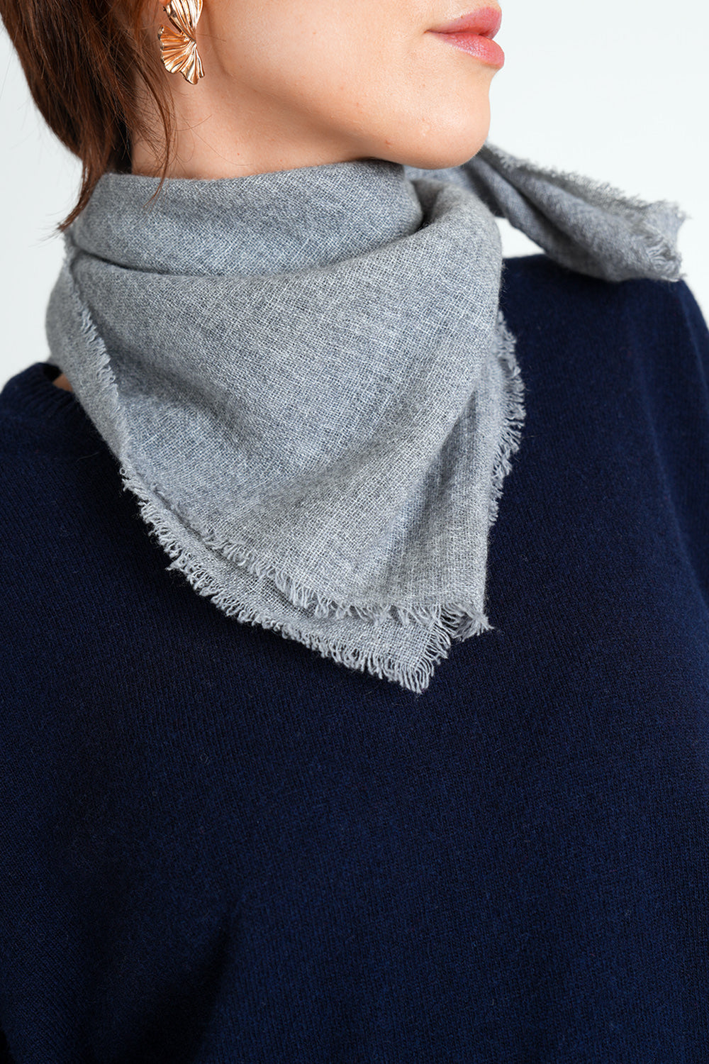 Cara Wool Scarf - light grey