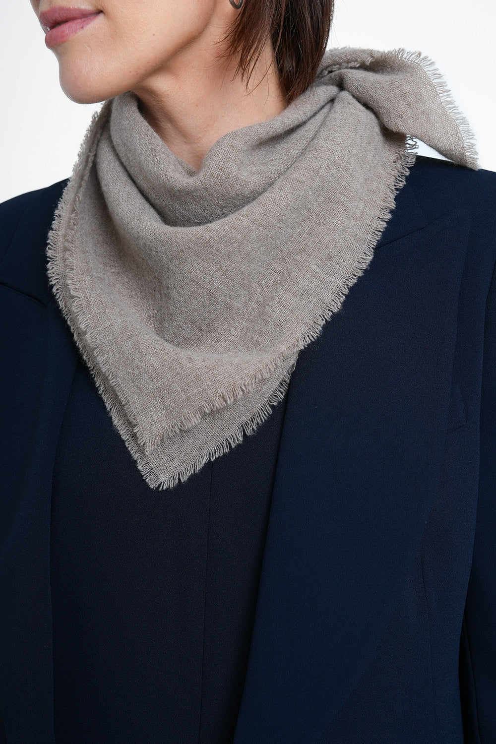 Cara Wool Scarf - taupe
