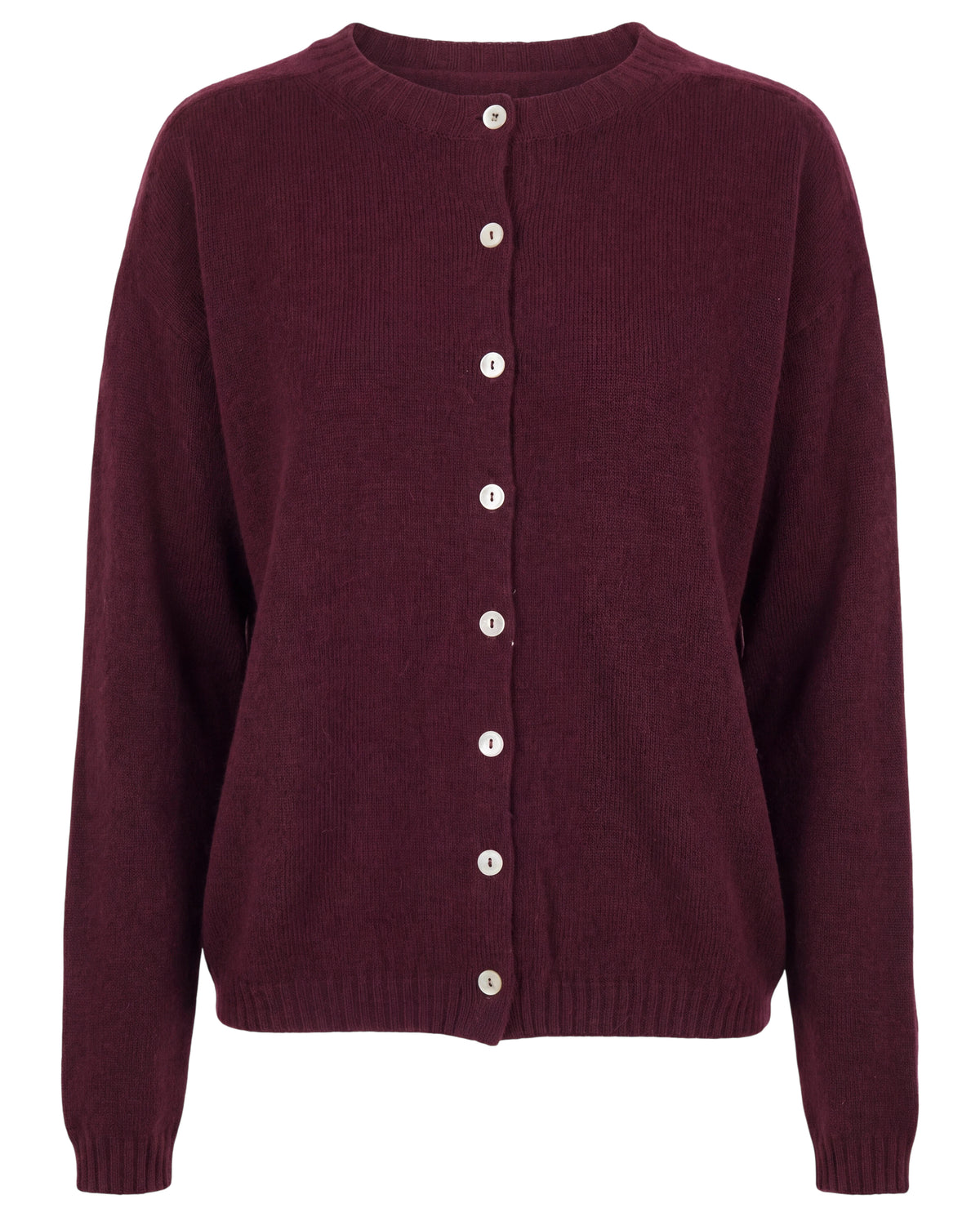 Estella Wool Cardigan - burgundy