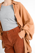 Long Tipra Organic Cotton Shirt - light grey