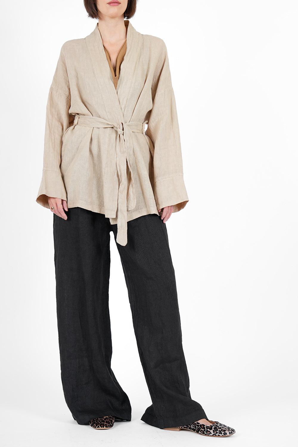 Pujol Linen Pants - black