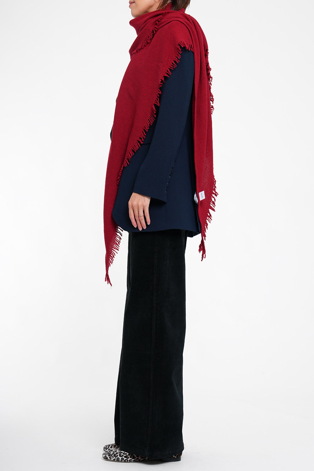 Quelara Stola - burgundy
