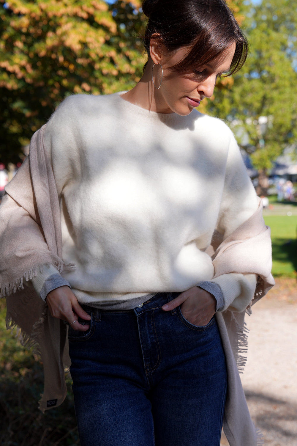 Quelara Wool Stola - sand