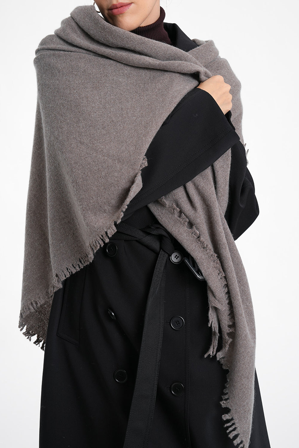 Quelara Wool Stola - taupe