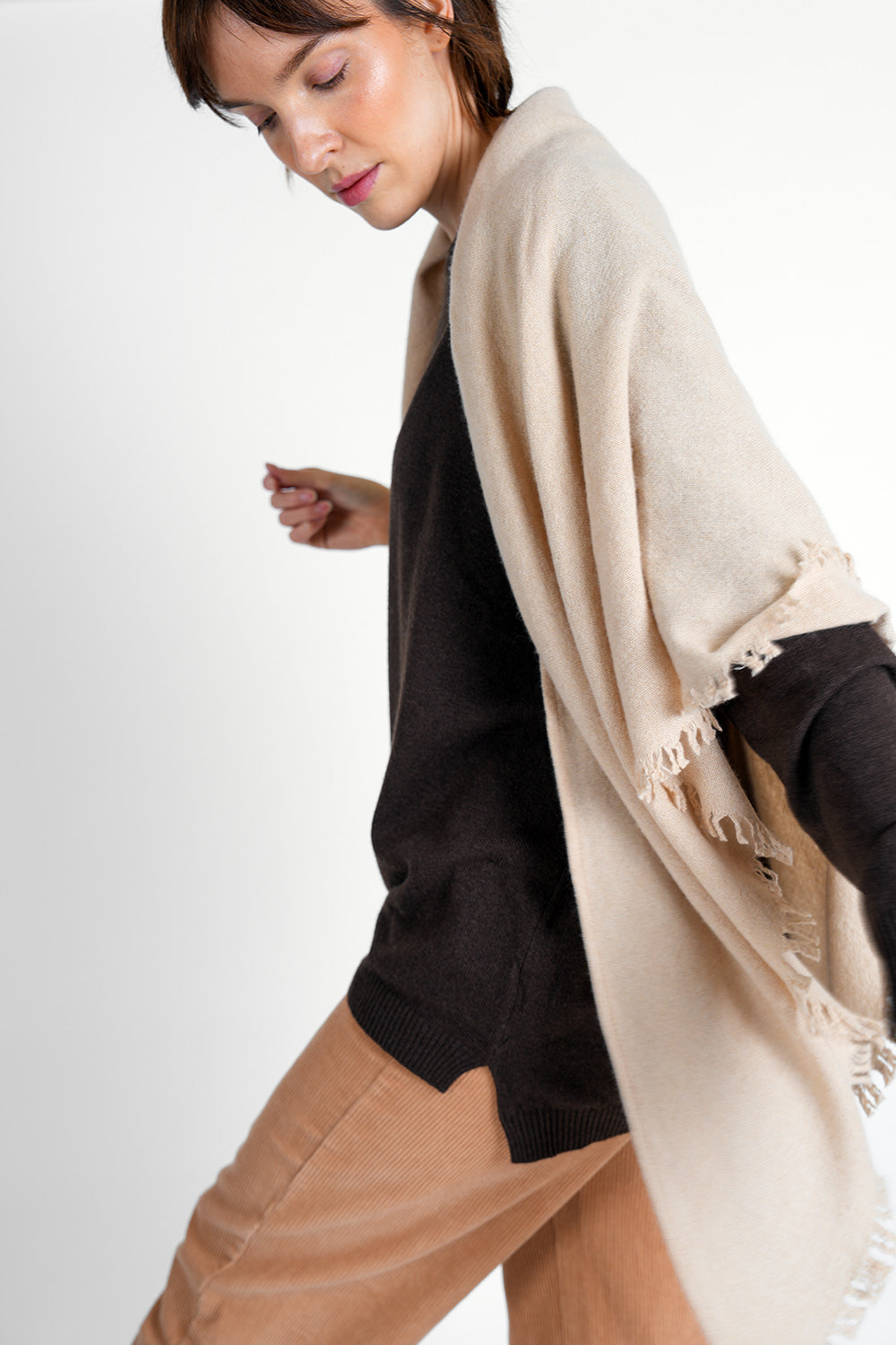 Quelara Wool Stola - camel