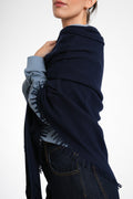 Quelara Wool Stola - dark blue