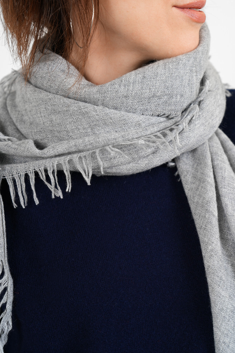 Quintin Wool Stola - light grey