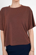 Talea Lurex Shirt - rust