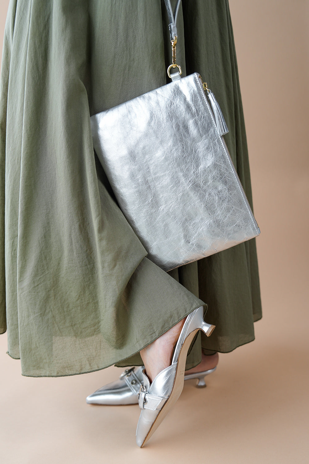 Violet Lam Clutch - silver